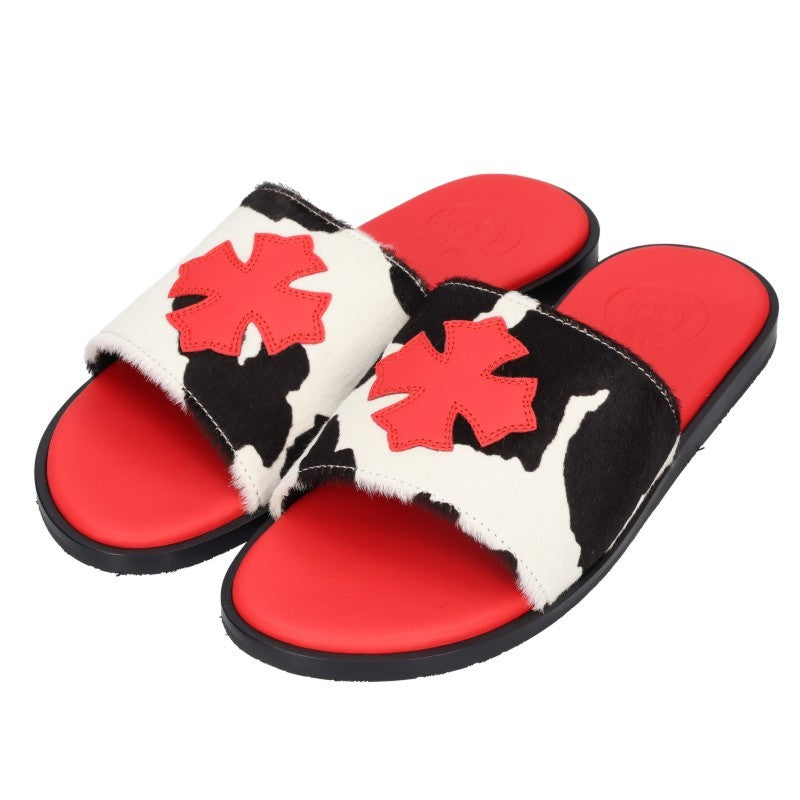 Chrome Hearts CH SLIDE LEATHER Calf Sandals Multi Size EU 41