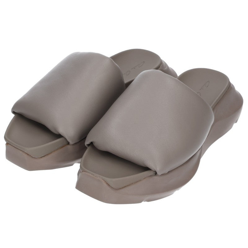 Rick Owens Geth Puffer Slide Sandals Brown Size EU 39