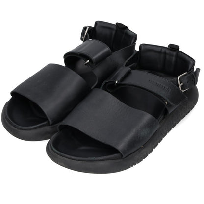 HERMES Archipel Leather Sandals Black Size EU 42