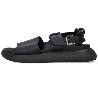 HERMES Archipel Leather Sandals Black Size EU 42