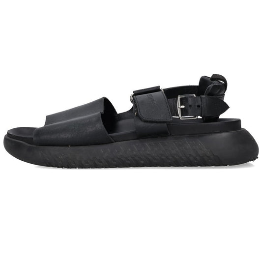 HERMES Archipel Leather Sandals Black Size EU 42