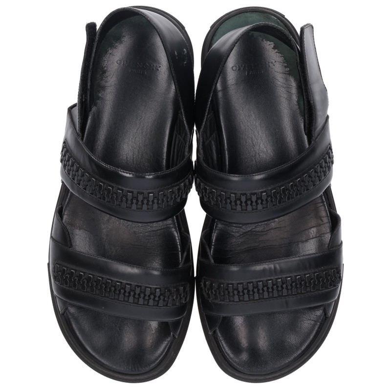 GIVENCHY Chain Embellished Sandals Black Size 10