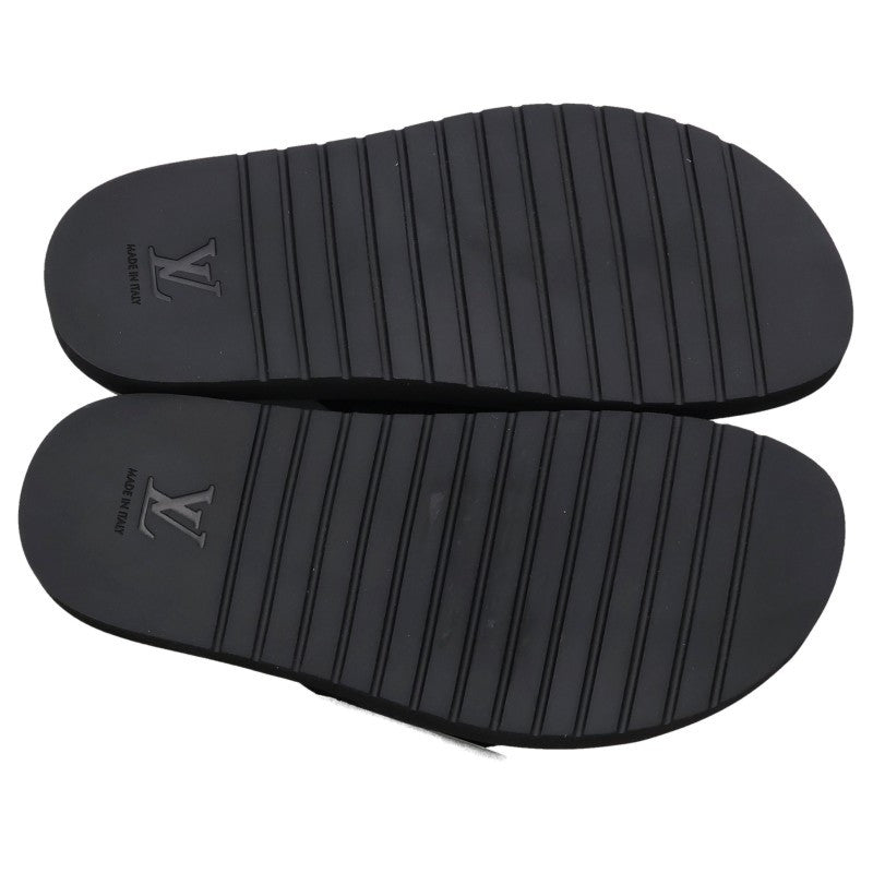 LOUISVUITTON Miami Damier Leather Sandals Black Size 5
