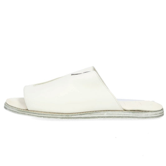 GUIDI Center Zip Leather Sandals White Size EU 42