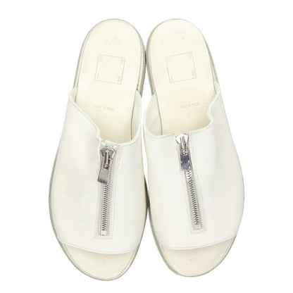 GUIDI Center Zip Leather Sandals White Size EU 42