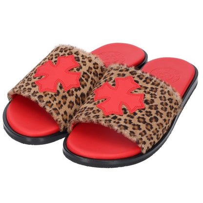 Chrome Hearts CH SLIDE CH Plus Haircalf Sandals Size EU 38