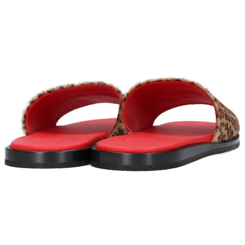 Chrome Hearts CH SLIDE CH Plus Haircalf Sandals Size EU 38