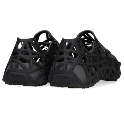 DIOR Black Warp Cannage Rubber Sandals Size EU 44