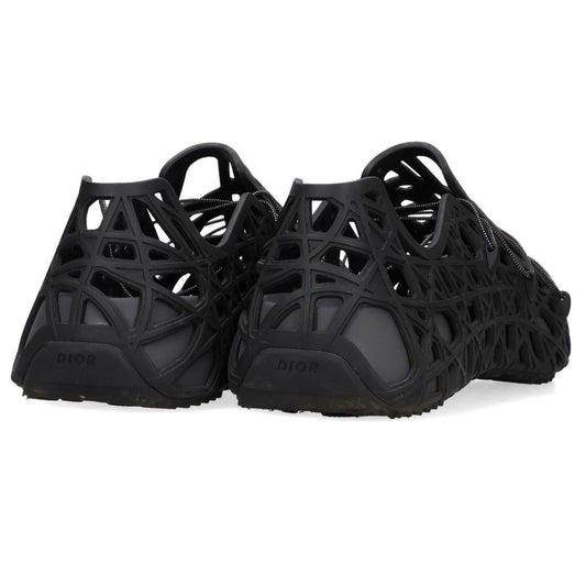 DIOR Black Warp Cannage Rubber Sandals Size EU 44