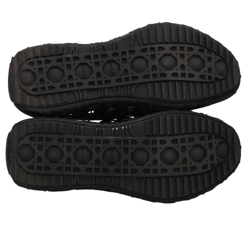 DIOR Black Warp Cannage Rubber Sandals Size EU 44