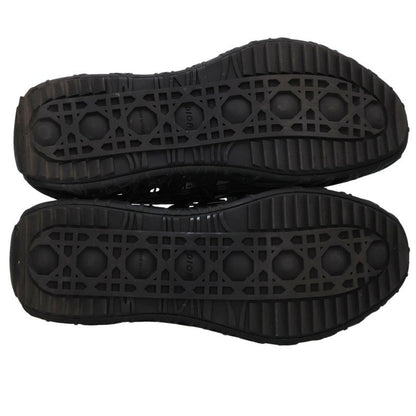 DIOR Black Warp Cannage Rubber Sandals Size EU 44
