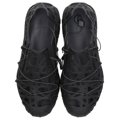 DIOR Black Warp Cannage Rubber Sandals Size EU 44