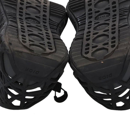 DIOR Black Warp Cannage Rubber Sandals Size EU 44