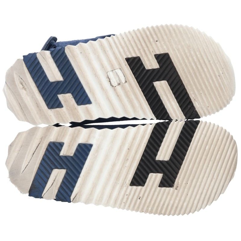 HERMES Junior Suede Sandals Navy White Size EU 42