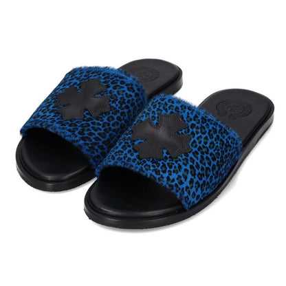 Chrome Hearts CH Plus Haircalf Leather Sandals Size EU 42