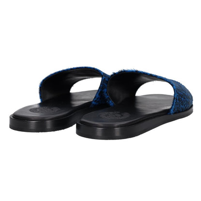 Chrome Hearts CH Plus Haircalf Leather Sandals Size EU 42