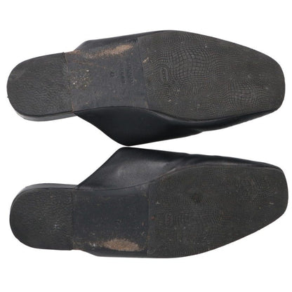 BALENCIAGA Square Toe BB Logo Sandals Black Size EU 42