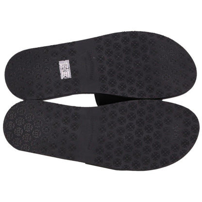 Chrome Hearts CH Plus Patch Leather Sandals Black Size EU 43