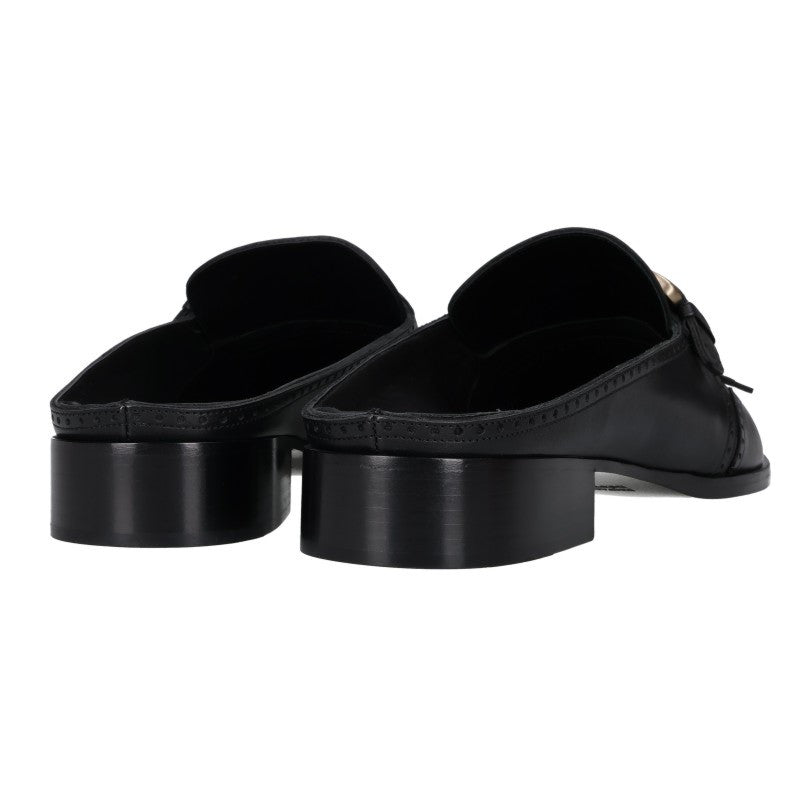 ENFANTS RICHES DEPRIMES Black Leather Sandals Size EU 44