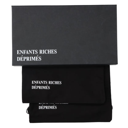 ENFANTS RICHES DEPRIMES Black Leather Sandals Size EU 44