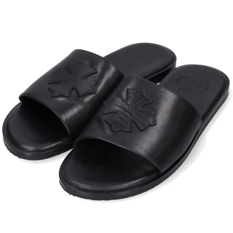 Chrome Hearts CH SLIDE CH Plus Leather Sandals Size EU 42