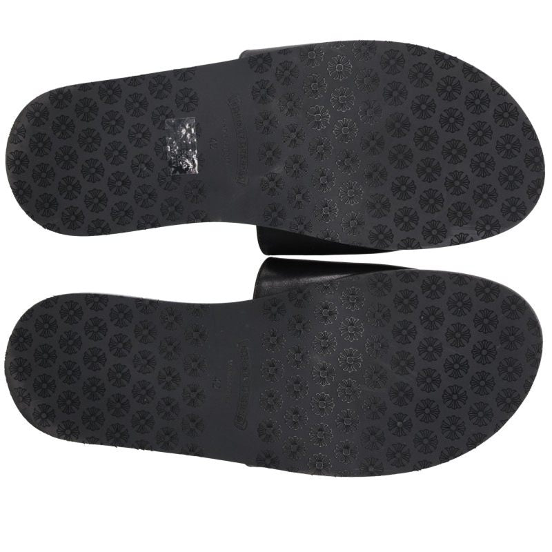Chrome Hearts CH SLIDE CH Plus Leather Sandals Size EU 42