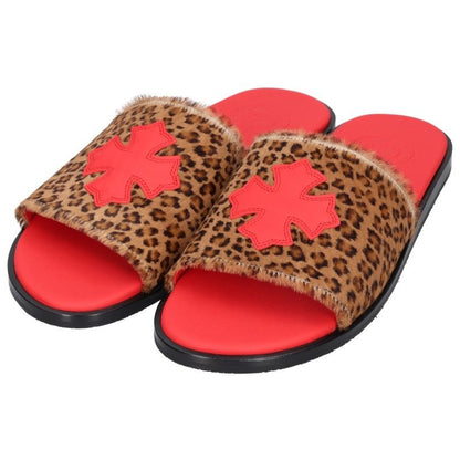 Chrome Hearts CH SLIDE CH Plus Haircalf Sandals Size EU 42
