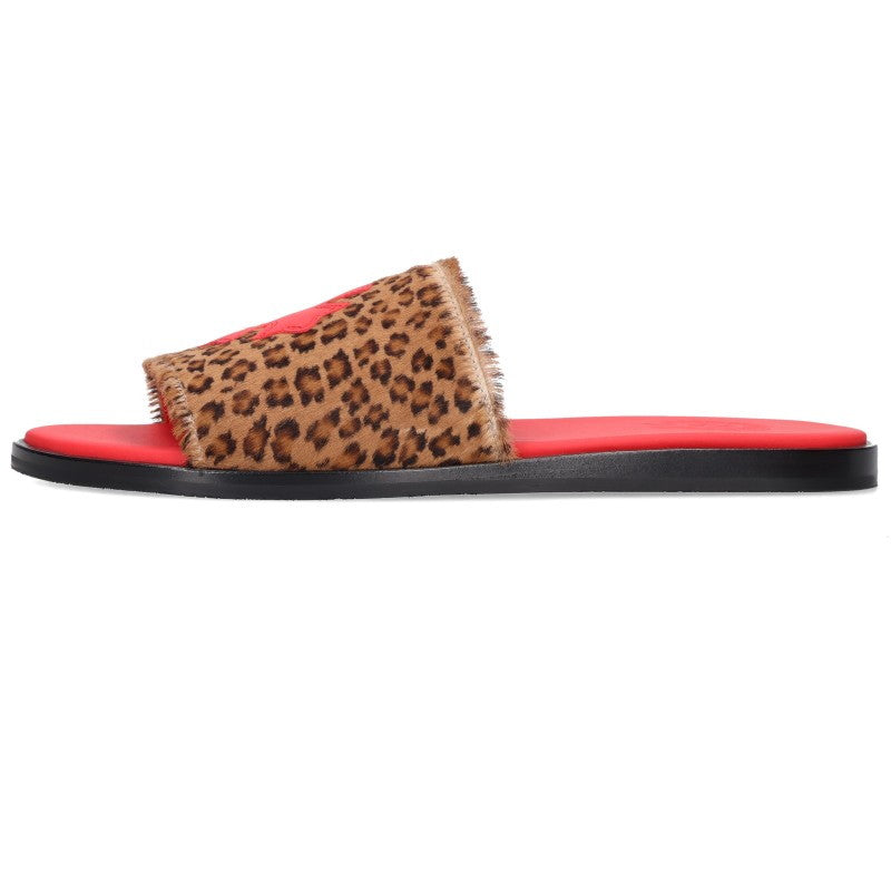 Chrome Hearts CH SLIDE CH Plus Haircalf Sandals Size EU 42