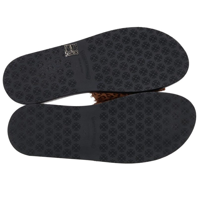 Chrome Hearts CH SLIDE CH Plus Haircalf Sandals Size EU 42