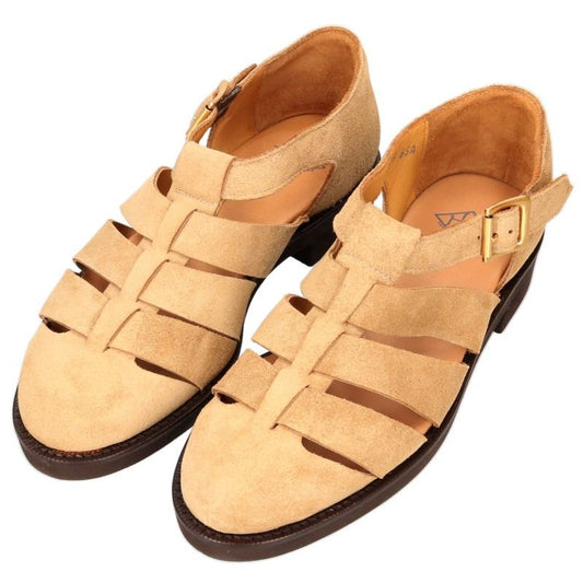 WH Brown Suede Sandals Size 6.5