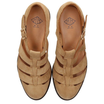 WH Brown Suede Sandals Size 6.5