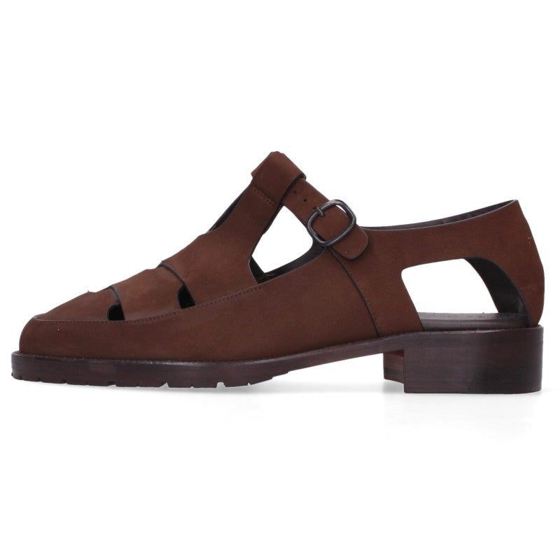HEREU BESSO Nubuck Ghillie Sandals Brown Size EU 40