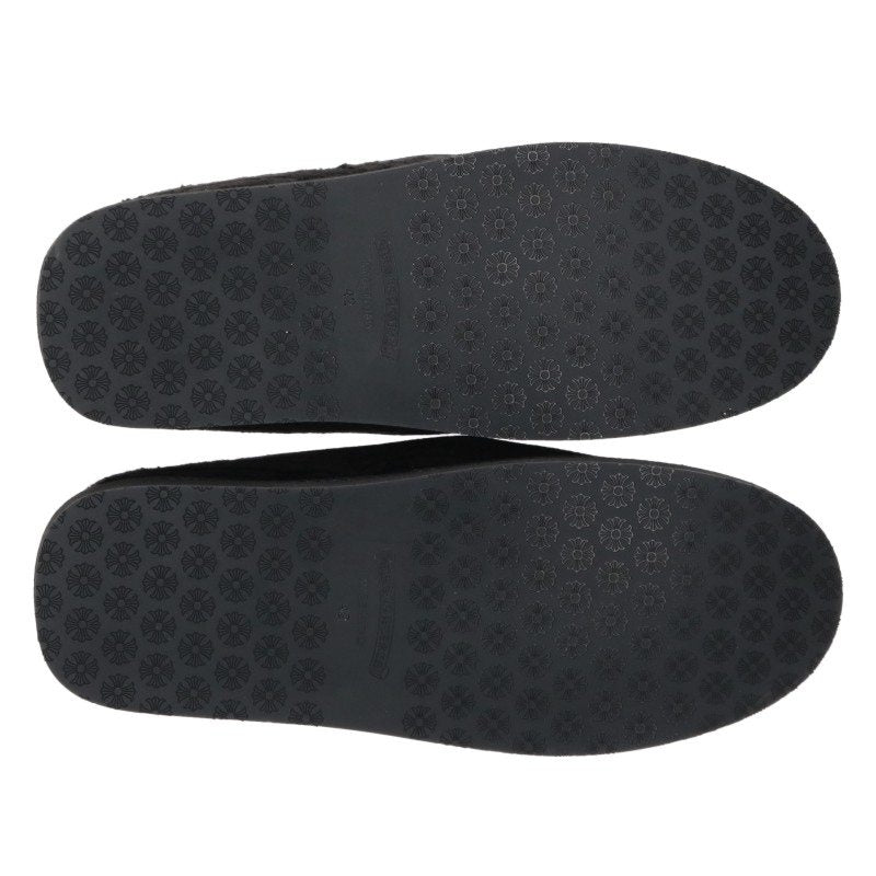 Chrome Hearts Corduroy Cross Patch Sandals Black Size EU 42