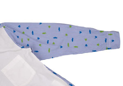 COMME des GARCONS HOMME DEUX Fish Shirt White/Blue Size XS