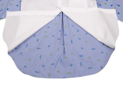 COMME des GARCONS HOMME DEUX Fish Shirt White/Blue Size XS