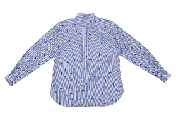 COMME des GARCONS HOMME DEUX Fish Shirt White/Blue Size XS