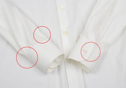 PRADA Cotton Stretch Regular Collar Shirt Off-White Size 37