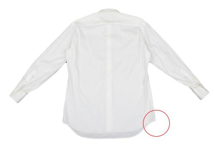 PRADA Cotton Stretch Regular Collar Shirt Off-White Size 37