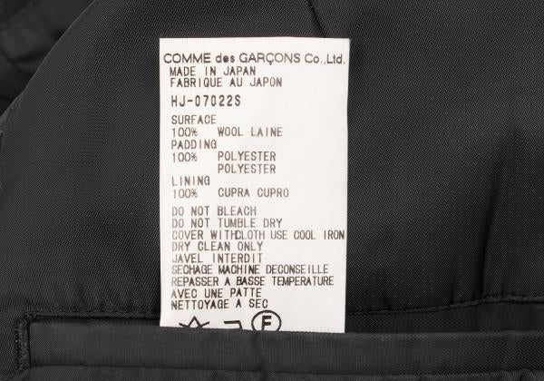 COMME des GARCONS HOMME Wool Fly-Front Blazer Black Size S