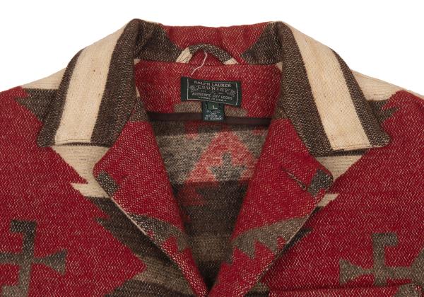 RALPH LAUREN COUNTRY Concho Navajo Jacket Red Size L