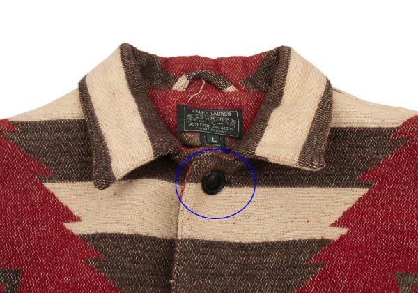 RALPH LAUREN COUNTRY Concho Navajo Jacket Red Size L