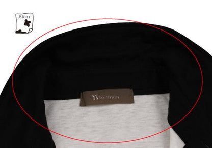 Y's for men Cotton Panel Design T-Shirt White Size 3