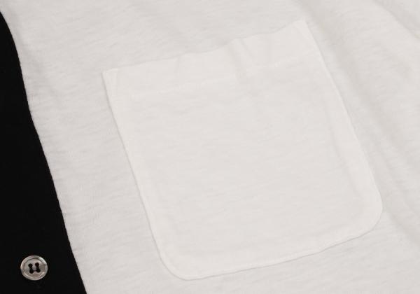 Y's for men Cotton Panel Design T-Shirt White Size 3