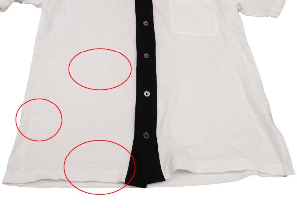 Y's for men Cotton Panel Design T-Shirt White Size 3