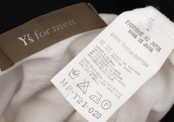 Y's for men Cotton Panel Design T-Shirt White Size 3