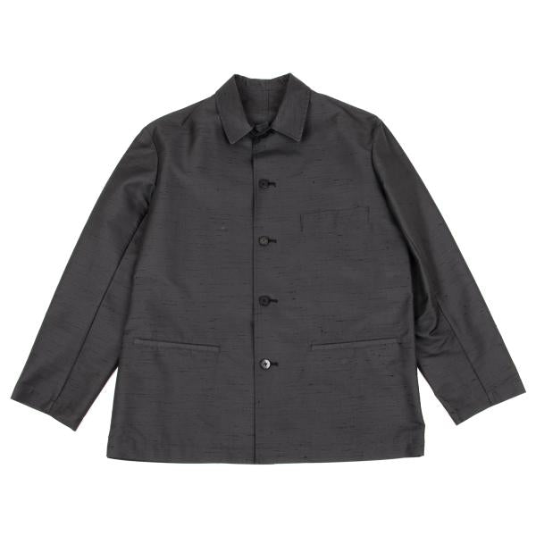 Y's for men Poly-Silk Nep Shirt Jacket Charcoal Size 2