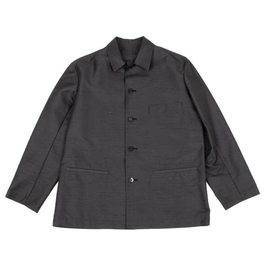 Y's for men Poly-Silk Nep Shirt Jacket Charcoal Size 2