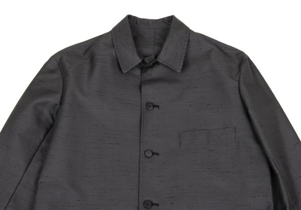 Y's for men Poly-Silk Nep Shirt Jacket Charcoal Size 2