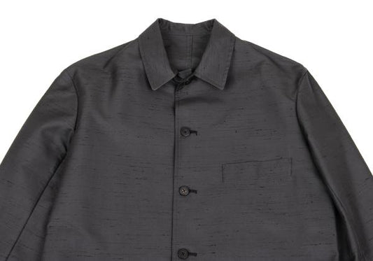 Y's for men Poly-Silk Nep Shirt Jacket Charcoal Size 2