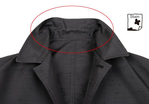 Y's for men Poly-Silk Nep Shirt Jacket Charcoal Size 2